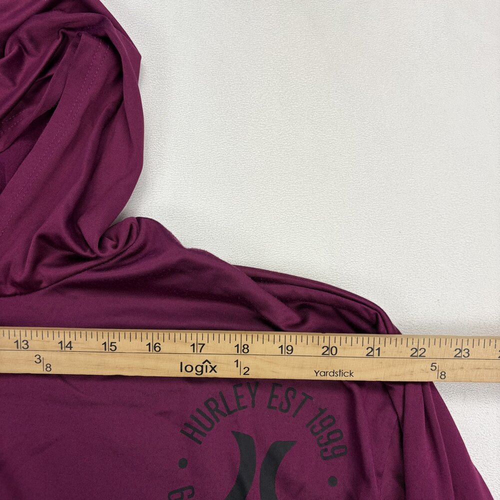 Hurley Women's Lightweight Cropped Hoodie Pullover M Plum - Picture 8 of 10